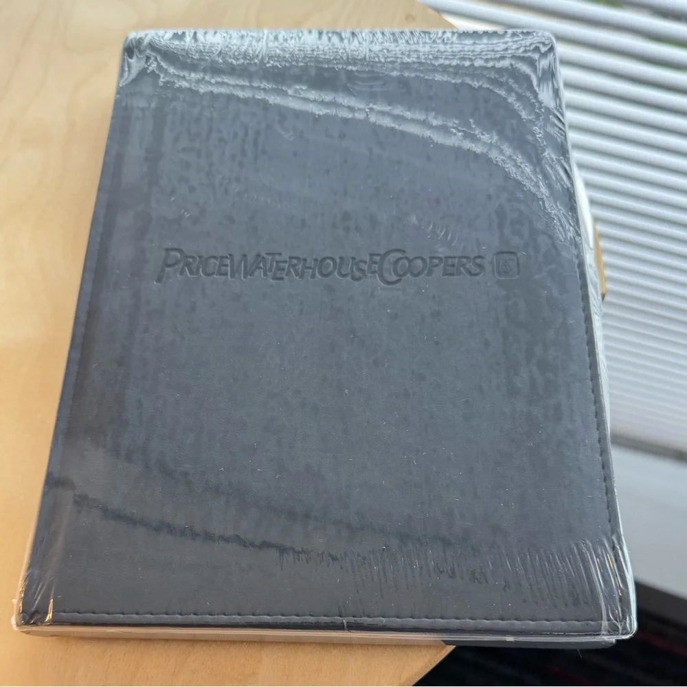 NWT - Vintage Leather Journal Book w/ PricewaterhouseCoopers logo